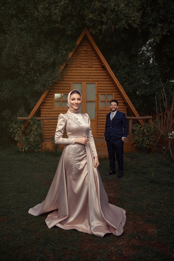 muslim couple outdoor photoshoot